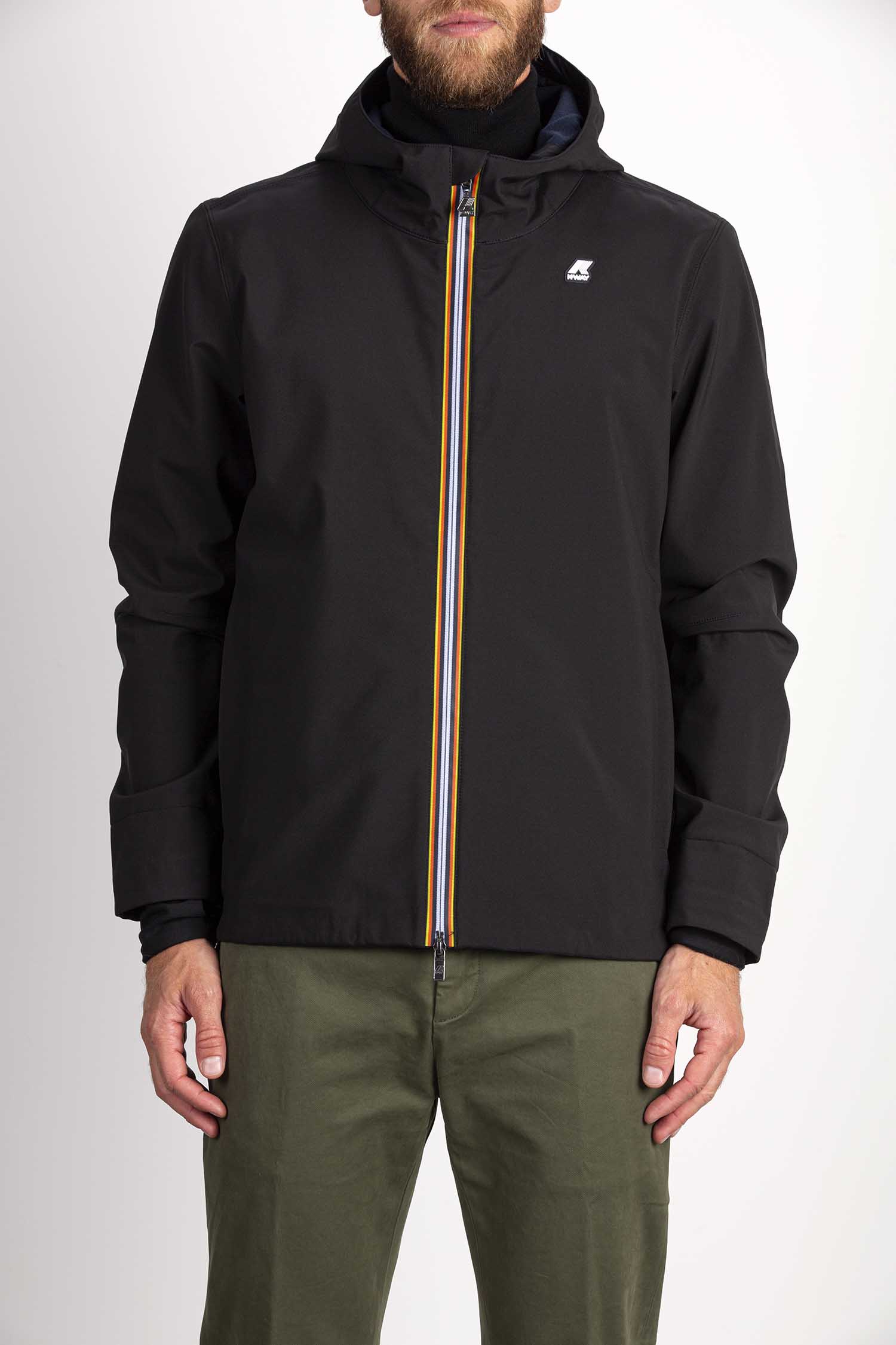 K-WAY GIUBBINO JACKO BONDED Uomo K-WAY-GIUBBINO JACKO BONDED-KWK7118IWA3 BLACK