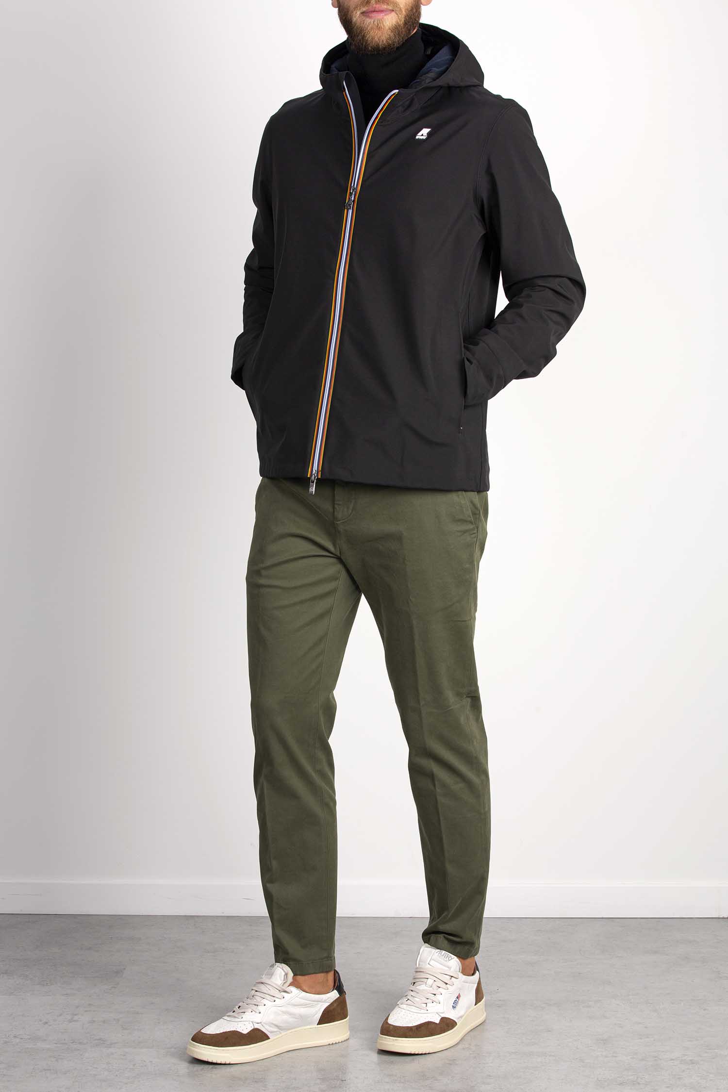 K-WAY GIUBBINO JACKO BONDED Uomo K-WAY-GIUBBINO JACKO BONDED-KWK7118IWA3 BLACK