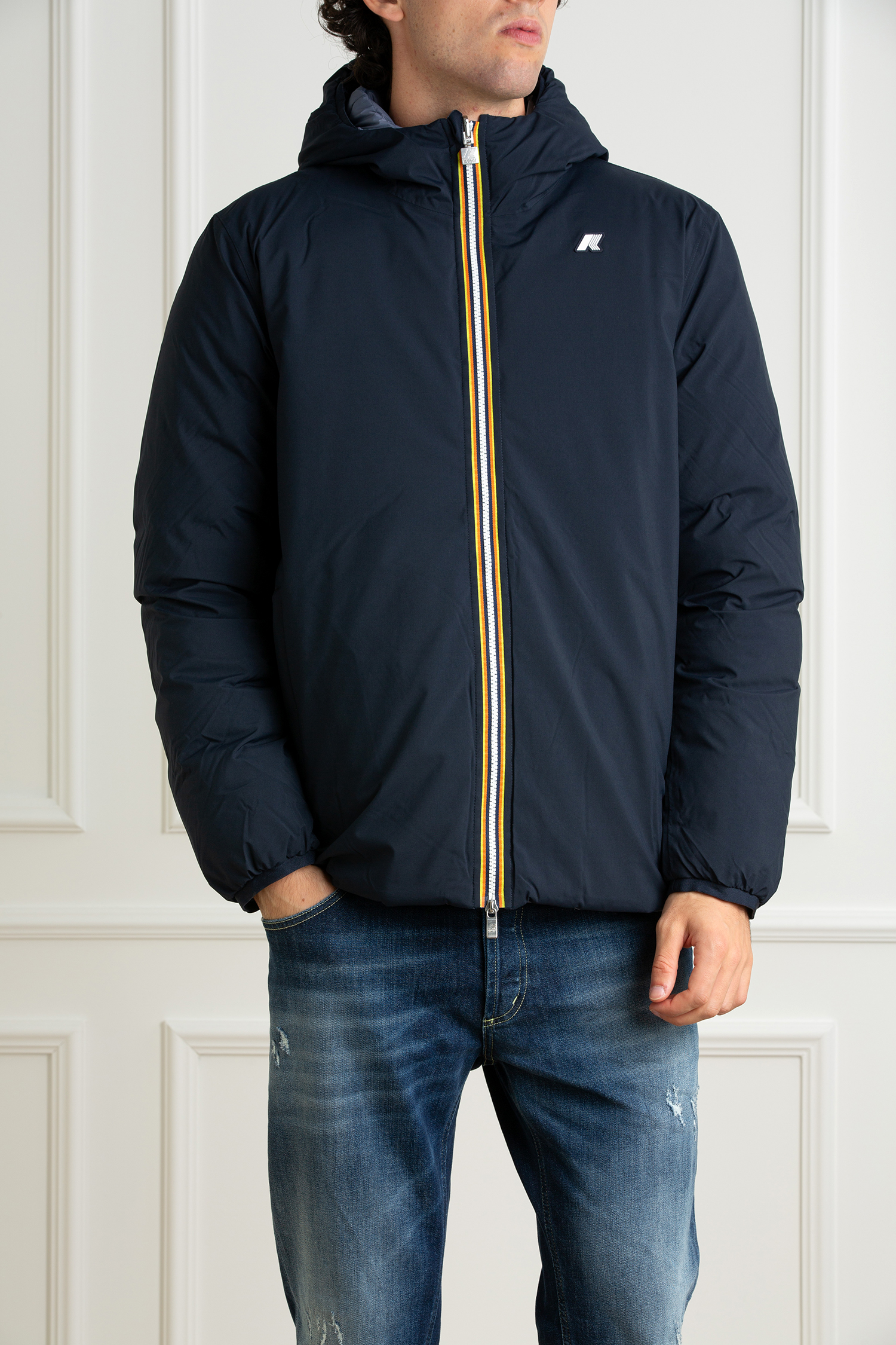 K-WAY GIUBBINO JACK ST THERMO DOPPIO Uomo K-WAY-GIUBBINO JACK ST THERMO DOPPIO-KWK8127WW BLUEGREY