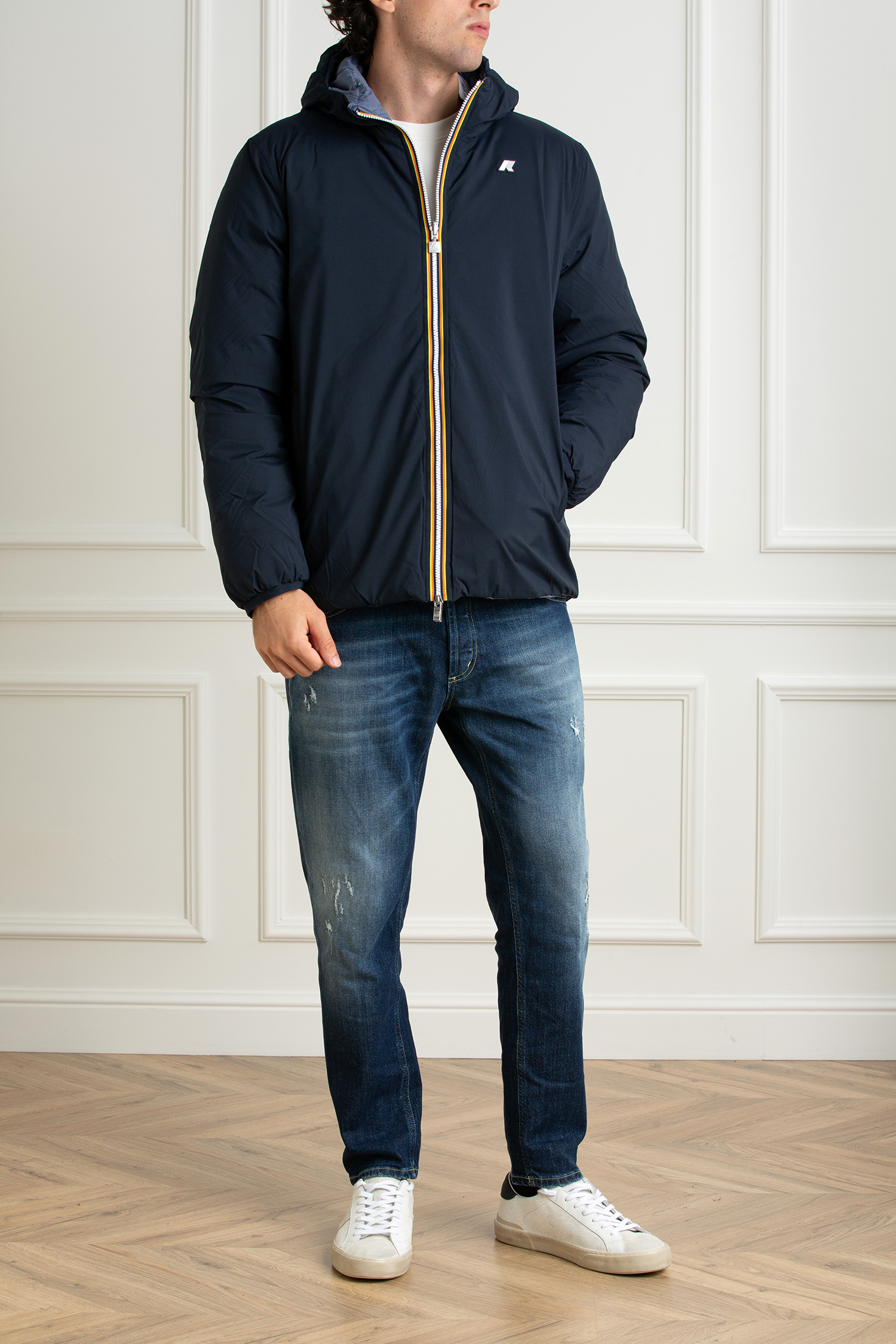 K-WAY GIUBBINO JACK ST THERMO DOPPIO Uomo K-WAY-GIUBBINO JACK ST THERMO DOPPIO-KWK8127WW BLUEGREY