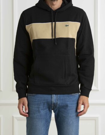 LACOSTE-FELPA UOMO-LCSH5027 NERO