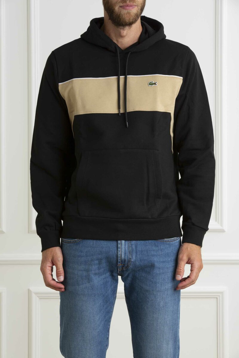 LACOSTE-FELPA UOMO-LCSH5027 NERO