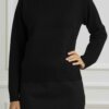 LIU JO-MAGLIA CHIUSA M/L COLLO CIAMB.-LJCF4031MA210 NERO