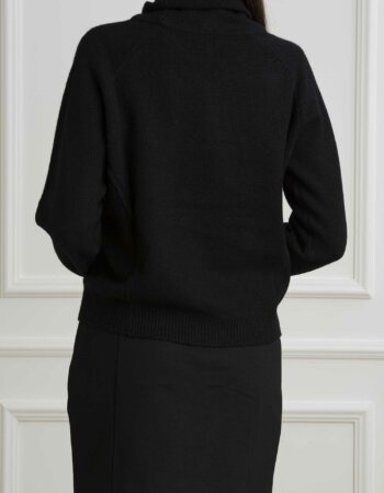 LIU JO-MAGLIA CHIUSA M/L COLLO CIAMB.-LJCF4031MA210 NERO