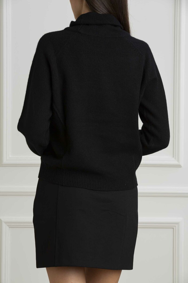 LIU JO-MAGLIA CHIUSA M/L COLLO CIAMB.-LJCF4031MA210 NERO