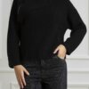 LIU JO-MAGLIA CHIUSA M/L ZIP-LJCF4087MA16P NERO