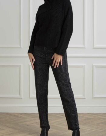 LIU JO-MAGLIA CHIUSA M/L ZIP-LJCF4087MA16P NERO