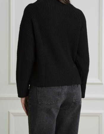 LIU JO-MAGLIA CHIUSA M/L ZIP-LJCF4087MA16P NERO