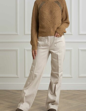 LIU JO-PANT.STRAIGHT T.C.-LJCF4188T4264 GREIGE