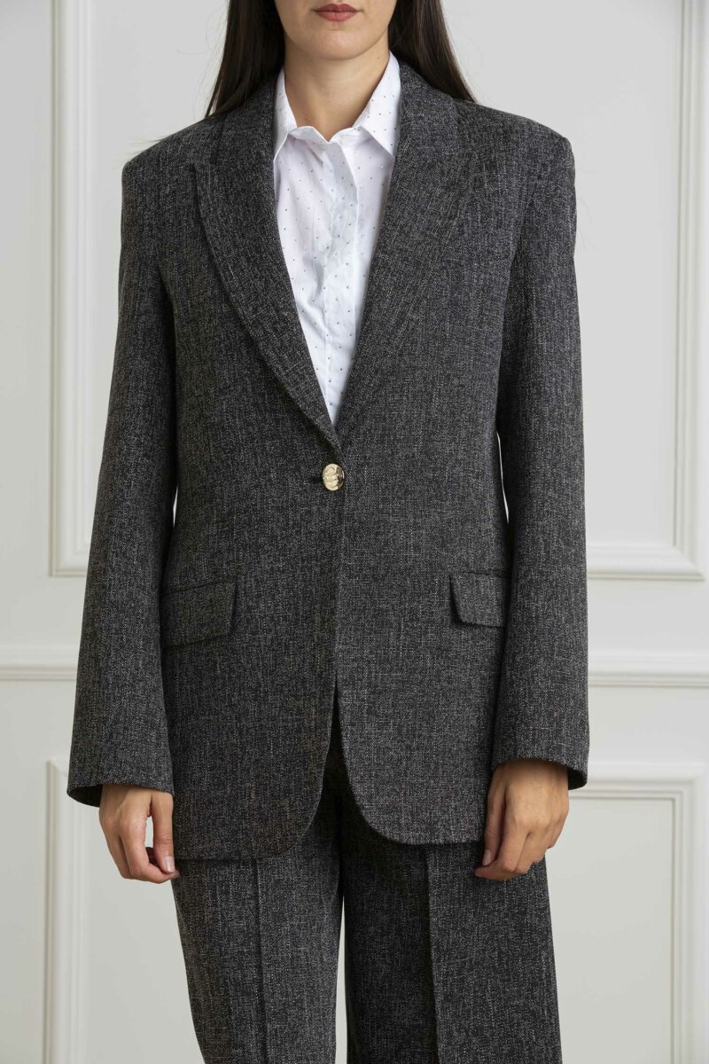 LIU JO-BLAZER STRAIGHT-LJCF4323T2634 BLACK
