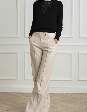 LIU JO-PANTALONE PALAZZO-LJCF4382E0624 GREIGE