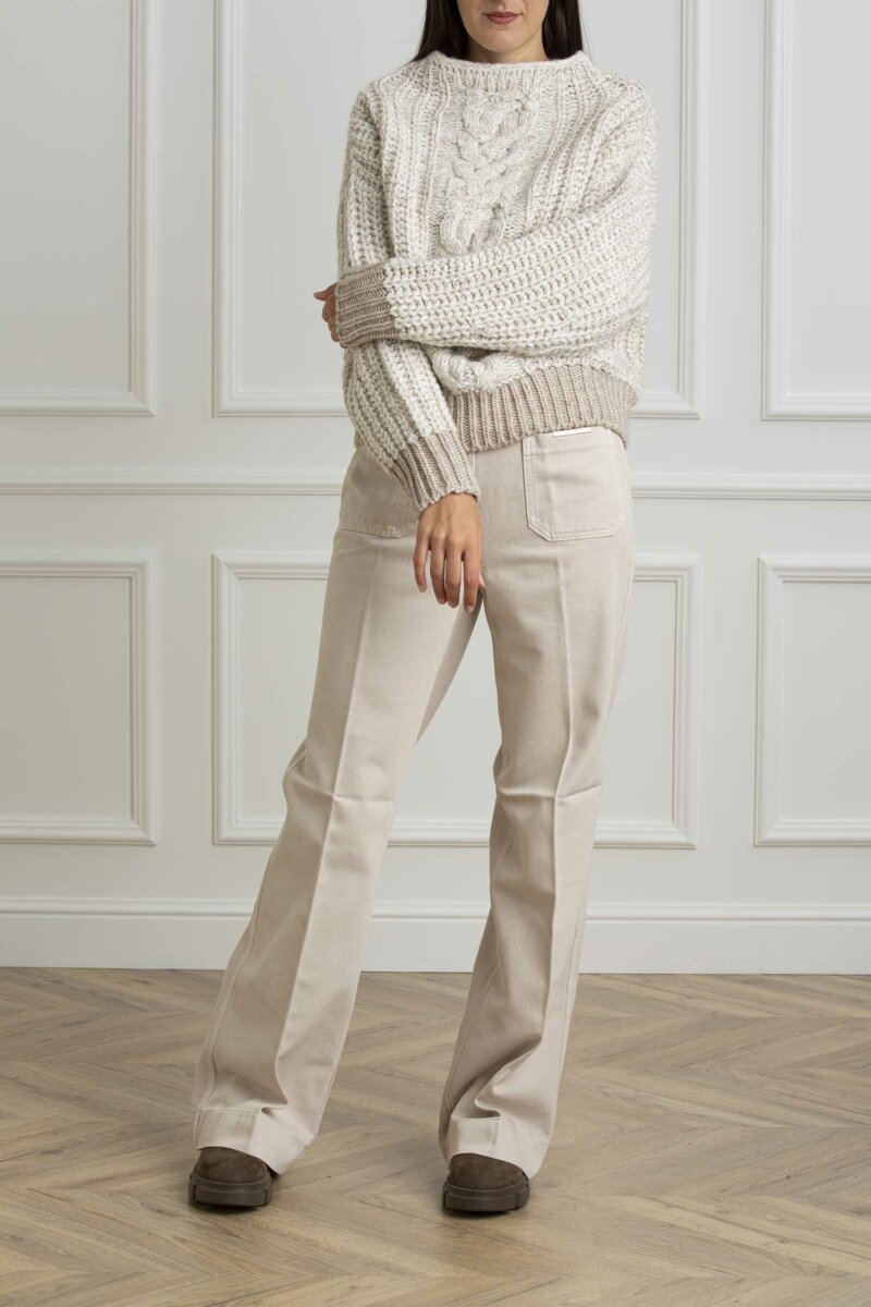LIU JO-MAGLIA CHIUSA M/L-LJCF4437MA329 BEIGE