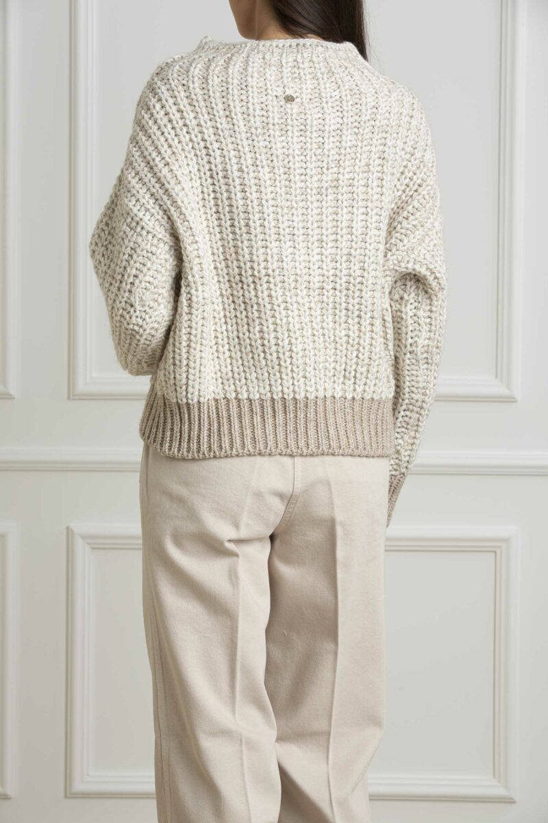 LIU JO-MAGLIA CHIUSA M/L-LJCF4437MA329 BEIGE
