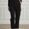 LIU JO-PANTALONE CARGO-LJCF4449T2624 NERO