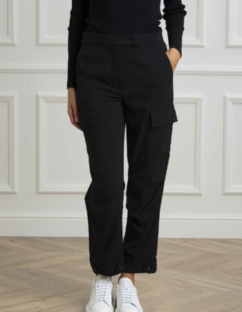 LIU JO-PANTALONE CARGO-LJCF4449T2624 NERO