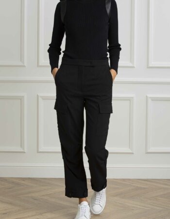 LIU JO-PANTALONE CARGO-LJCF4449T2624 NERO
