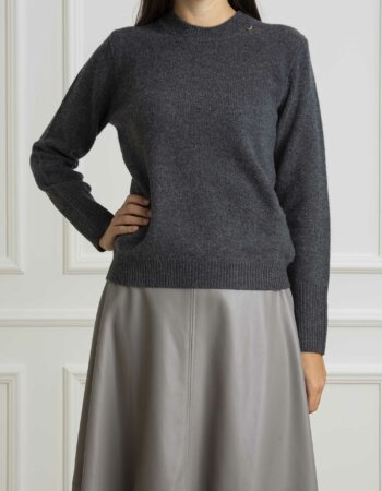 LIU JO-MAGLIA CHIUSA M/L-LJCF4462MA210 ANTRACITE
