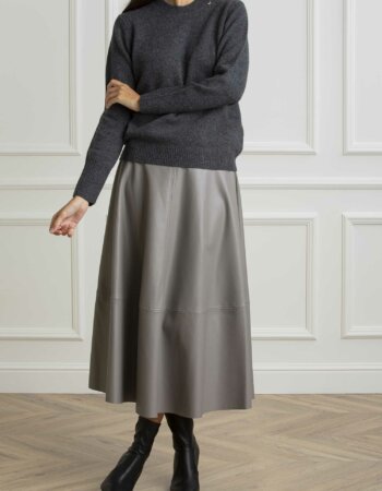 LIU JO-MAGLIA CHIUSA M/L-LJCF4462MA210 ANTRACITE