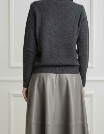 LIU JO-MAGLIA CHIUSA M/L-LJCF4462MA210 ANTRACITE
