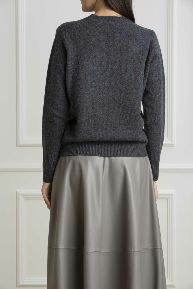 LIU JO-MAGLIA CHIUSA M/L-LJCF4462MA210 ANTRACITE