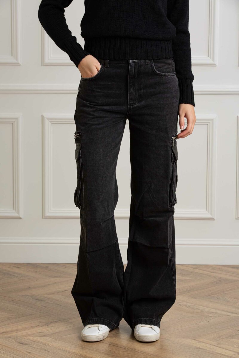 LIU JO-CARGO TASCONI SPALMATO H.W.-LJUF4102D4854 BLACK