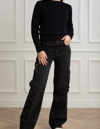 LIU JO-CARGO TASCONI SPALMATO H.W.-LJUF4102D4854 BLACK
