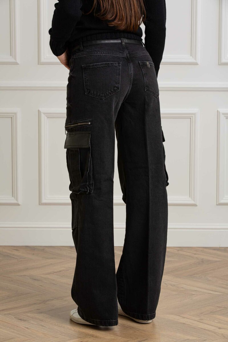 LIU JO-CARGO TASCONI SPALMATO H.W.-LJUF4102D4854 BLACK