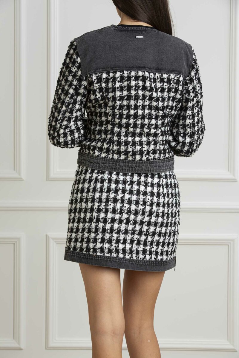 LIU JO-GIUBBINO DENIM BOUCLE-LJUF4160D4956 BLACK