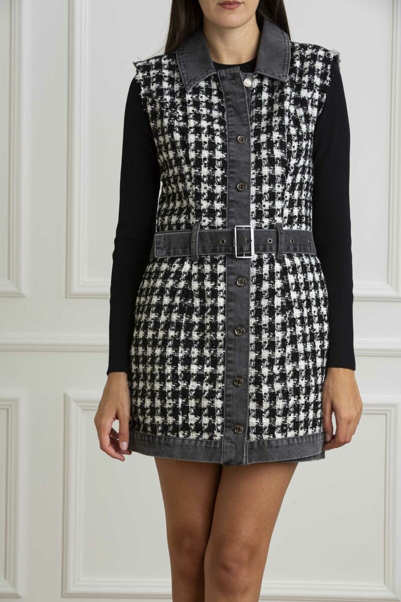 LIU JO-ABITO DENIM BOUCLE-LJUF4197D4956 BLACK