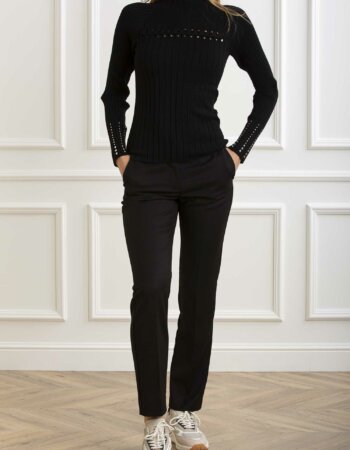 LIU JO-MAGLIA CHIUSA S/M-LJWF4124MS99E NERO