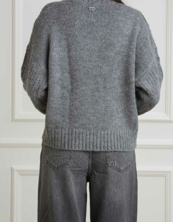 LIU JO-MAGLIA CHIUSA M/L-LJWF4357MA55P GRIGIO