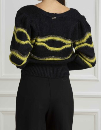 LIU JO-MAGLIA APERTA M/L-LJWF4366MAG71 GREEN
