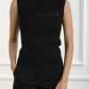LIU JO-MAGLIA CHIUSA S/M-LJWF4406MS99E NERO
