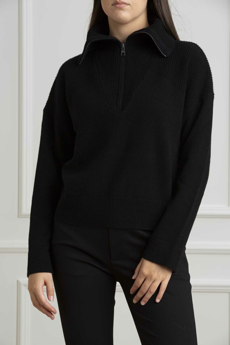 LIU JO-MAGLIA CHIUSA M/L-LJWF4435MS009 NERO