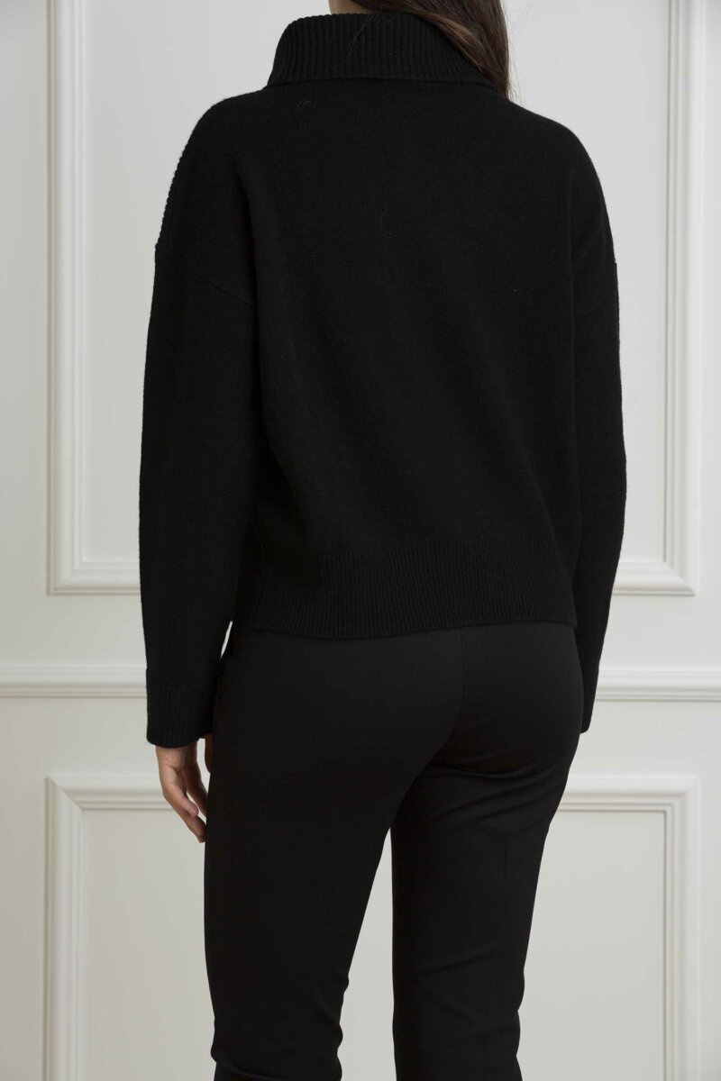 LIU JO-MAGLIA CHIUSA M/L-LJWF4435MS009 NERO