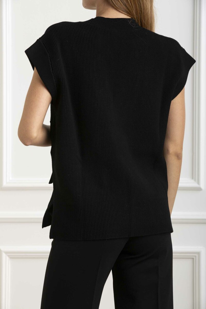 LIU JO-MAGLIA CHIUSA S/M-LJWF4474MS99E NERO