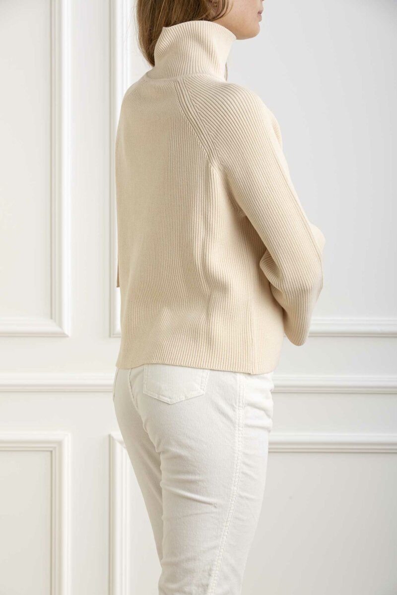 LIU JO-MAGLIA CHIUSA M/L-LJWF4475MS99E NATURALE