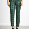 MARELLA-PANTALONE IN FANTASIA TINTO FILO BIELASTICO-MAPLUME VERDE