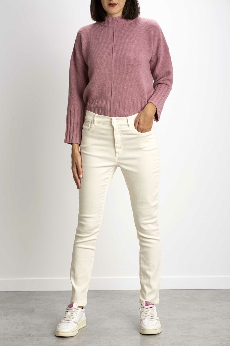 MARELLA-PANTALONE LUNGO IN BULL STRETCH TINTO IN CAPO-MARE GLASS