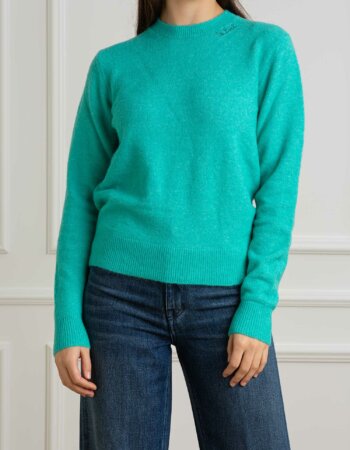 MC2 SAINT BARTH-MAGLIA STRECH HALF NECK SWEATER-MC2SORBONNE GREEN