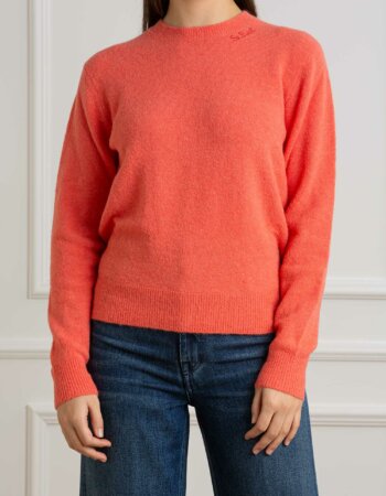 MC2 SAINT BARTH-MAGLIA STRECH HALF NECK SWEATER-MC2SORBONNE PEACH