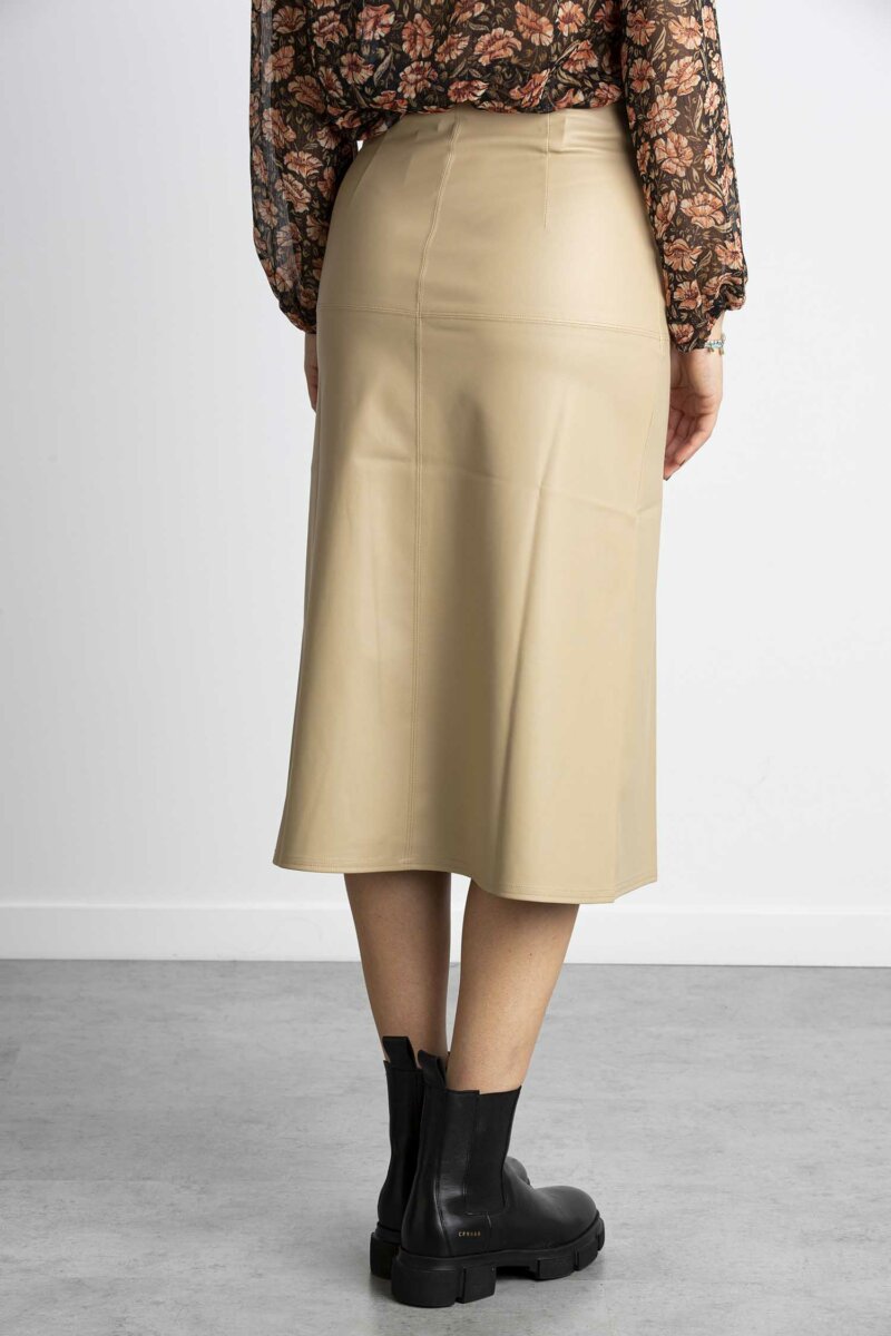 MAX MARA-GONNA ECOPELLE-MMFIUGGI ECRU