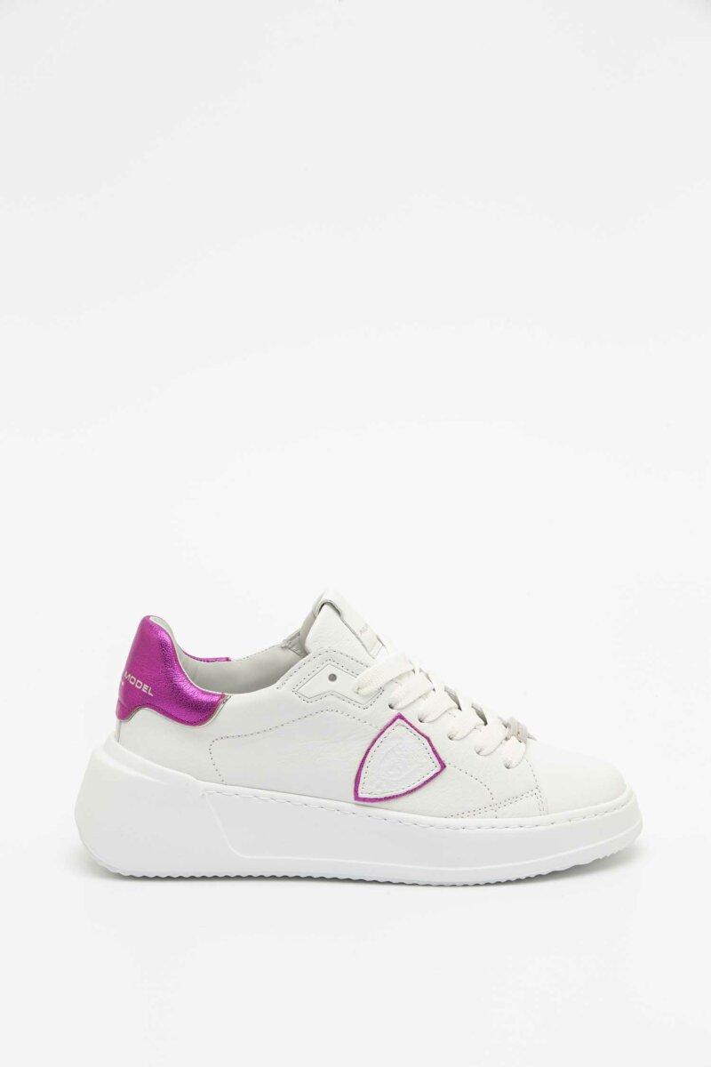 PHILIPPE MODEL-SCARPA TRES TEMPLE LOW WOMAN-PHBJLDWM01 FUCSIA