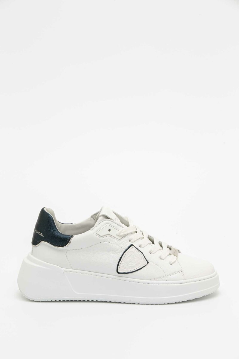 PHILIPPE MODEL-SCARPA TRES TEMPLE LOW WOMAN-PHBJLDWM02 BIANCONERO