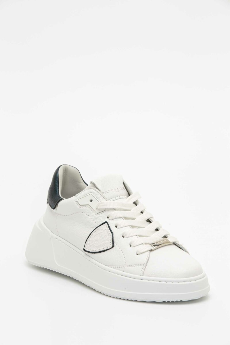 PHILIPPE MODEL-SCARPA TRES TEMPLE LOW WOMAN-PHBJLDWM02 BIANCONERO