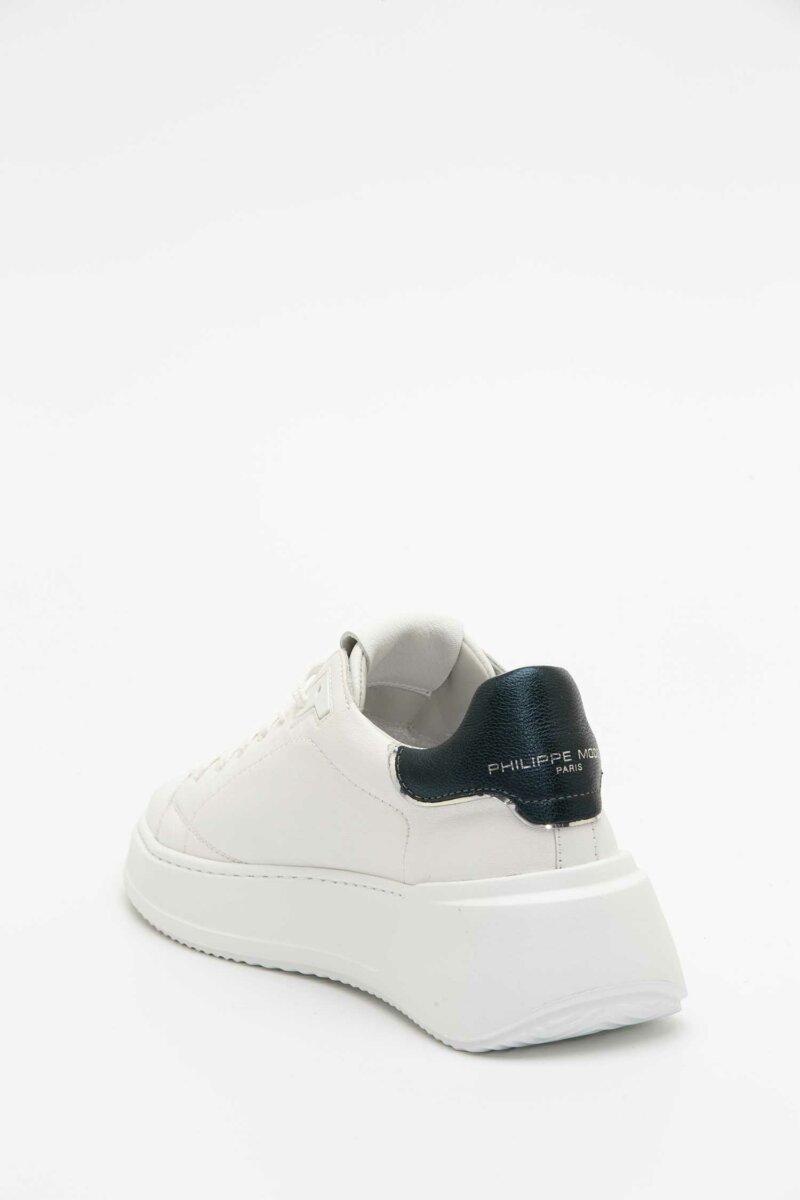PHILIPPE MODEL-SCARPA TRES TEMPLE LOW WOMAN-PHBJLDWM02 BIANCONERO