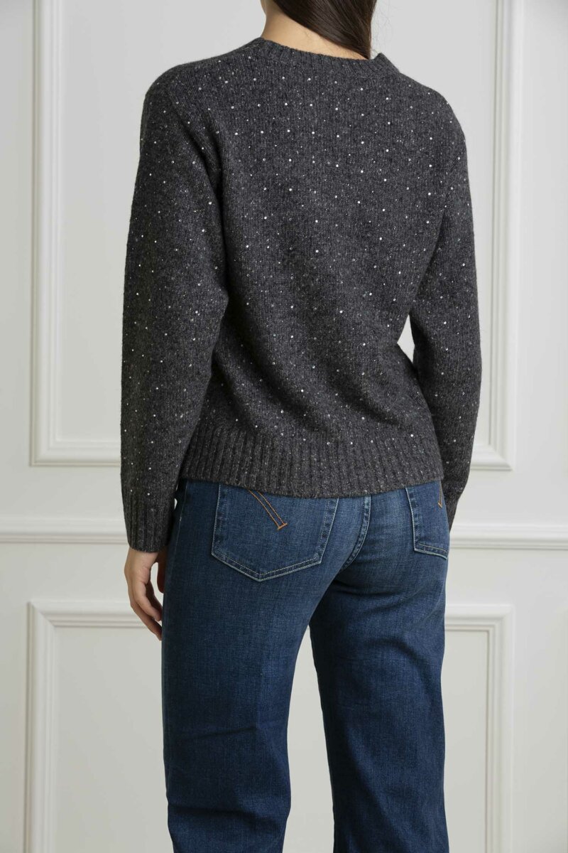 PINKO-MAGLIA AVVINATO BOTTONATO-PKAVVINATO GRIGIO