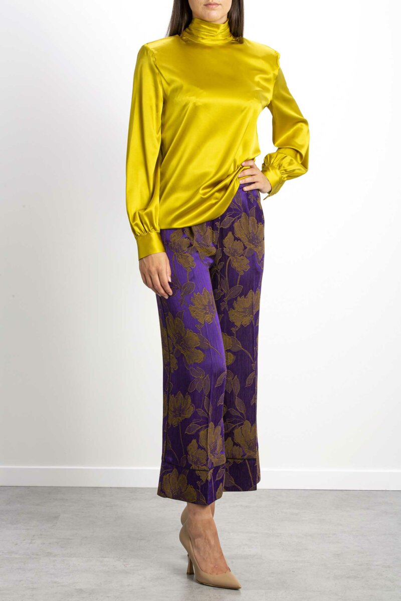 PINKO-BLUSA BABI SATIN STRETCH-PKBABI GREEN