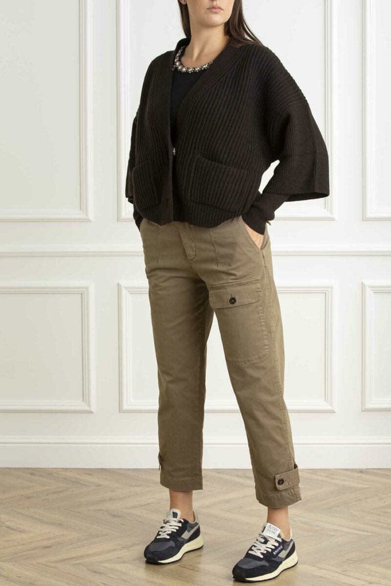PINKO-CARDIGAN BRIOSO WARM WOOL-PKBRIOSO MARRONE