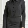PINKO-GIACCA DOCCIA PUNTO STOFFA-PKDOCCIA GRIGIO